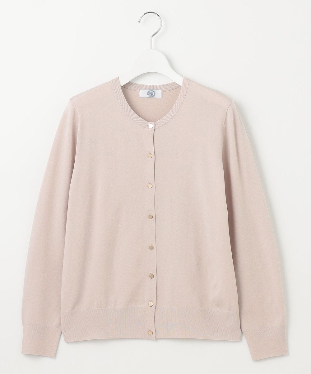 J.PRESS LADIES L 【洗える】レーヨンエリートストレッチ クルーネック カーディガン 