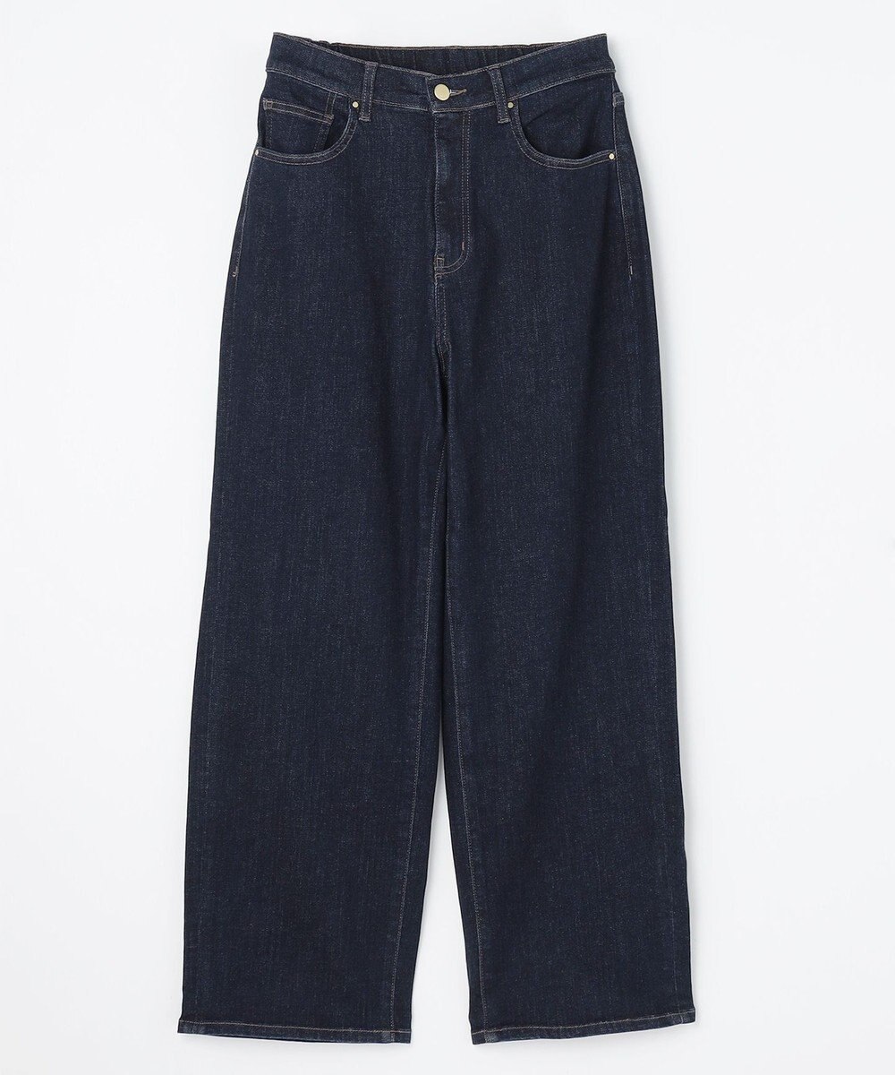 ANY L 【ウエストゴム】ストレートワイドデニム 