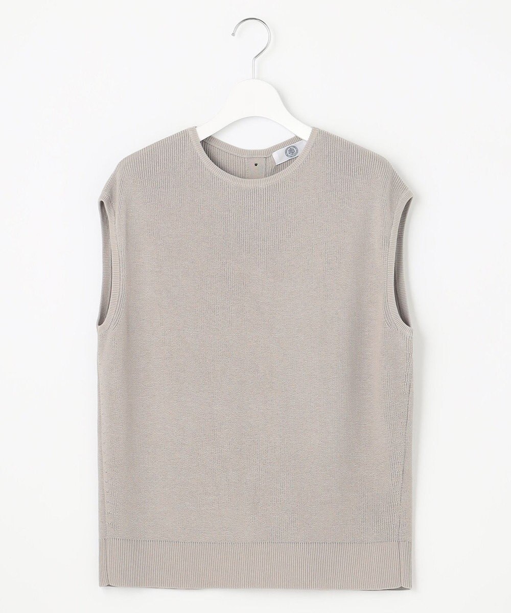 J.PRESS LADIES L 【洗える】コットンアセテート畦 ニットベスト 