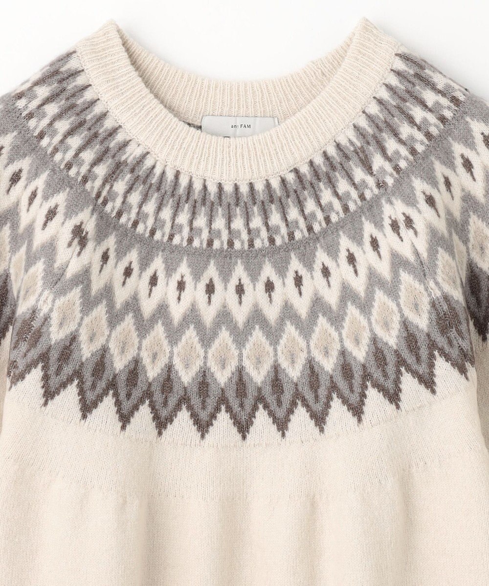 ANY 【洗濯機可能】フェザー求心ニット 