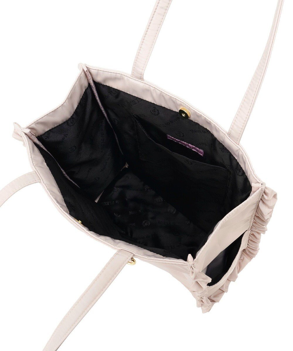 Maison de FLEUR 撥水加工フリルスクエアトートバッグ 