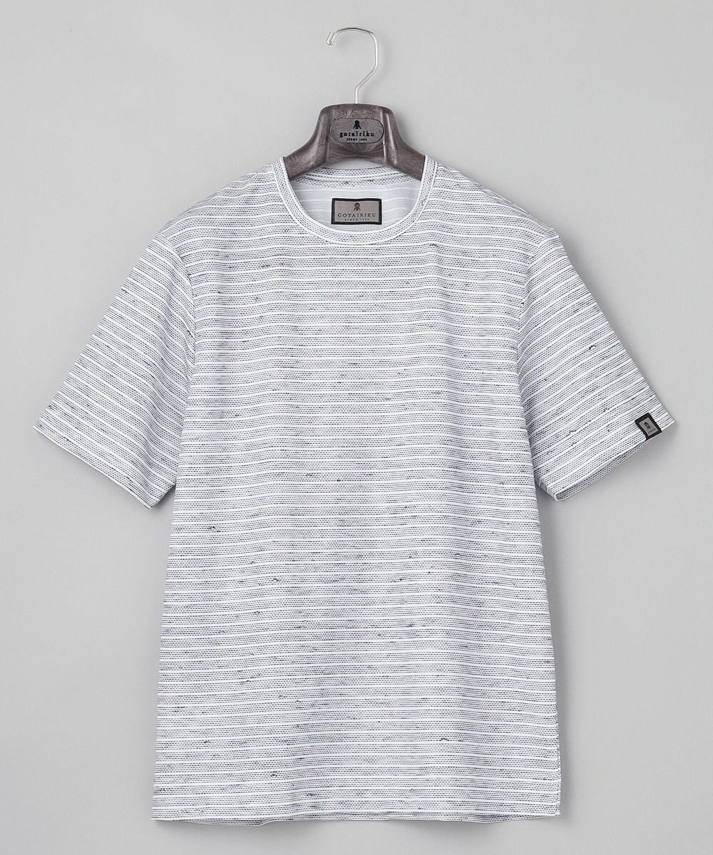 GOTAIRIKU NEW【麻混の清涼感】ノルマンディーリネン ボーダーTシャツ 