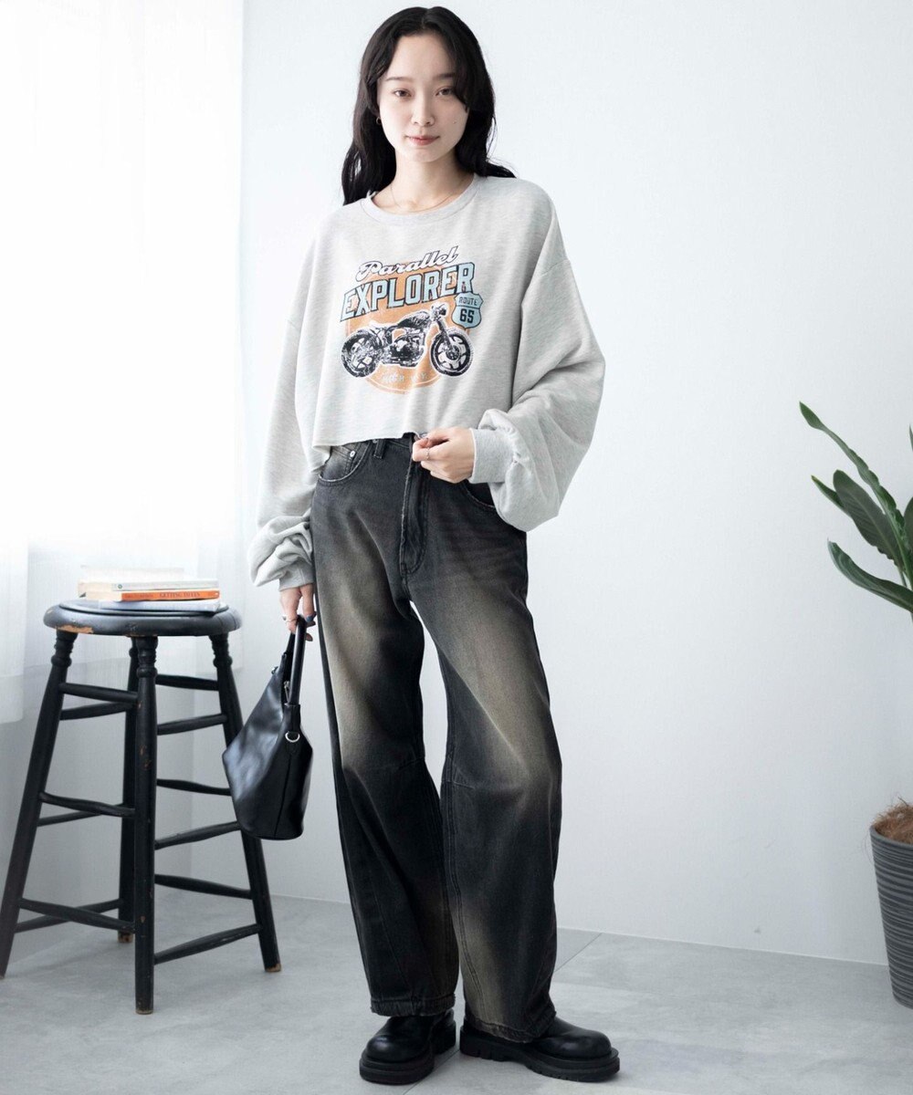 WEGO ヴィンテージライクショートスウェット 