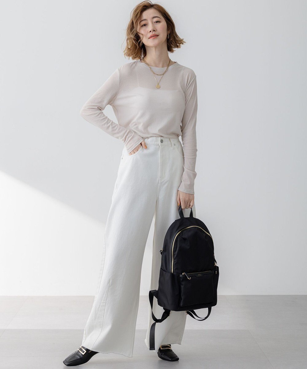 23区 【SLOW/一部店舗限定】LIGHT DENIM バレルワイド パンツ 