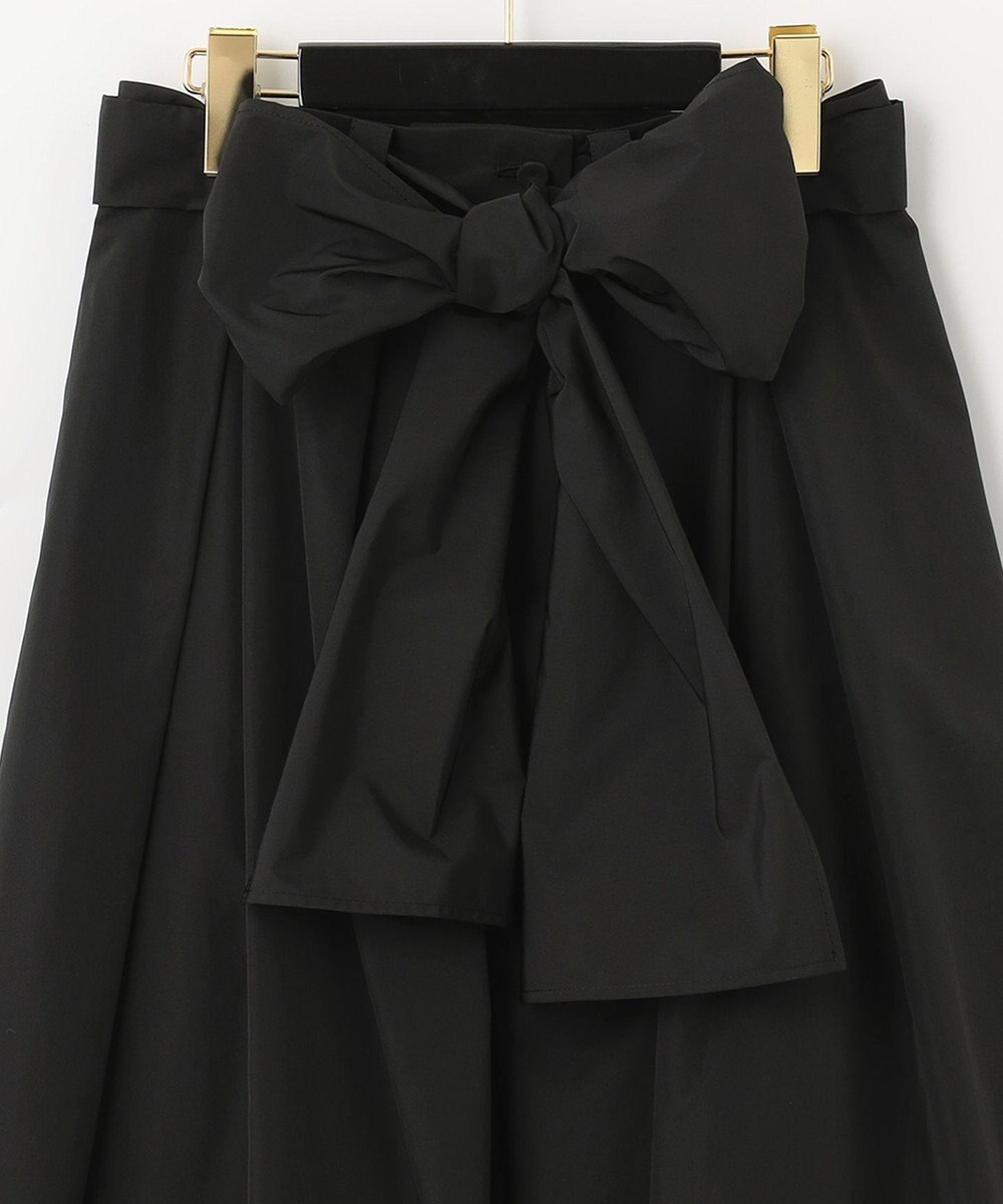 GRACE CONTINENTAL ブラックタフタオーバースカート 