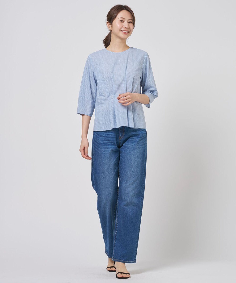 J.PRESS LADIES S リネンminiチェック プルオーバー ブラウス 