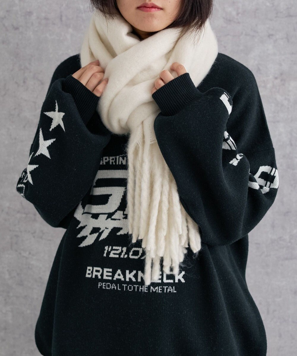 WEGO 【ユニセックス着用ITEM】ワイドフリンジストール 