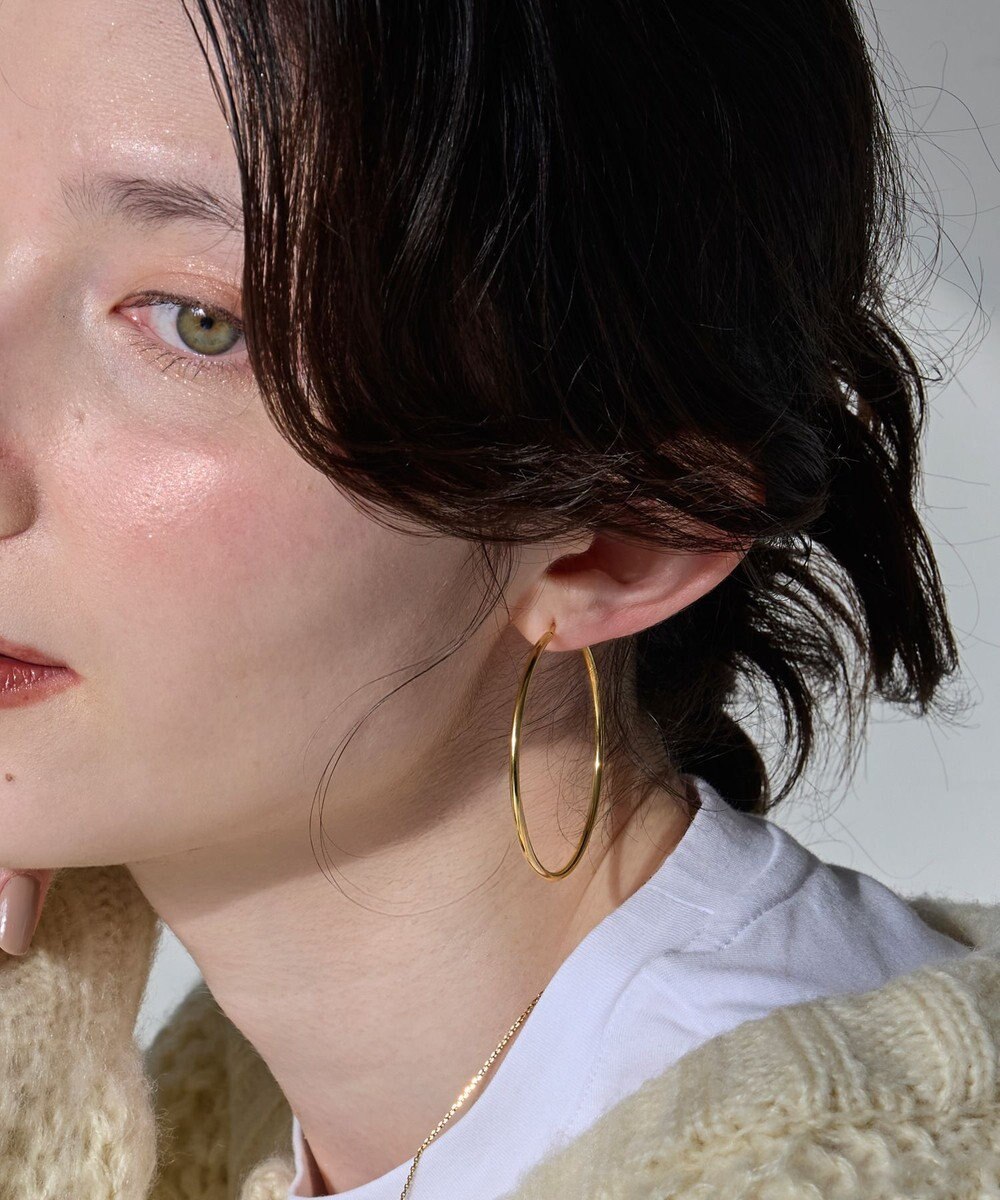 Phoebe 【金属アレルギー対応】ライトフープピアス　ゴールド/ステンレス/大振り 