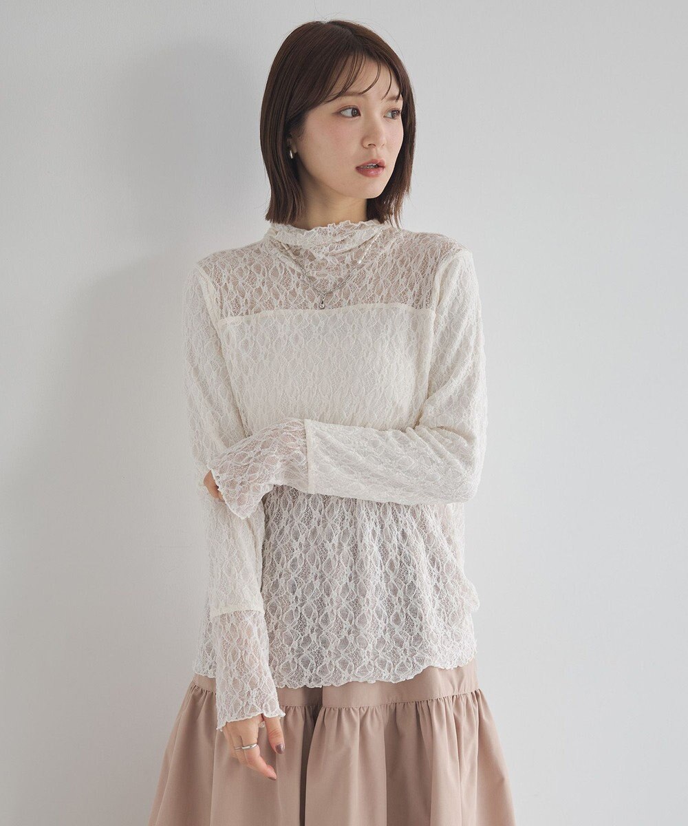 earth music&ecology 【吸湿発熱】あったかフェミニンインナー（ハイネック） 