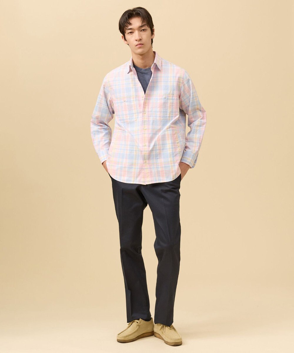 J.PRESS MEN オックスフォードマルチカラーチェック シャツブルゾン 