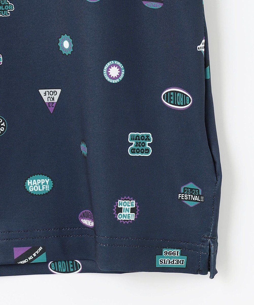 23区GOLF 【WOMEN】【吸水速乾・UVケア】ステッカープリント モックネックシャツ 