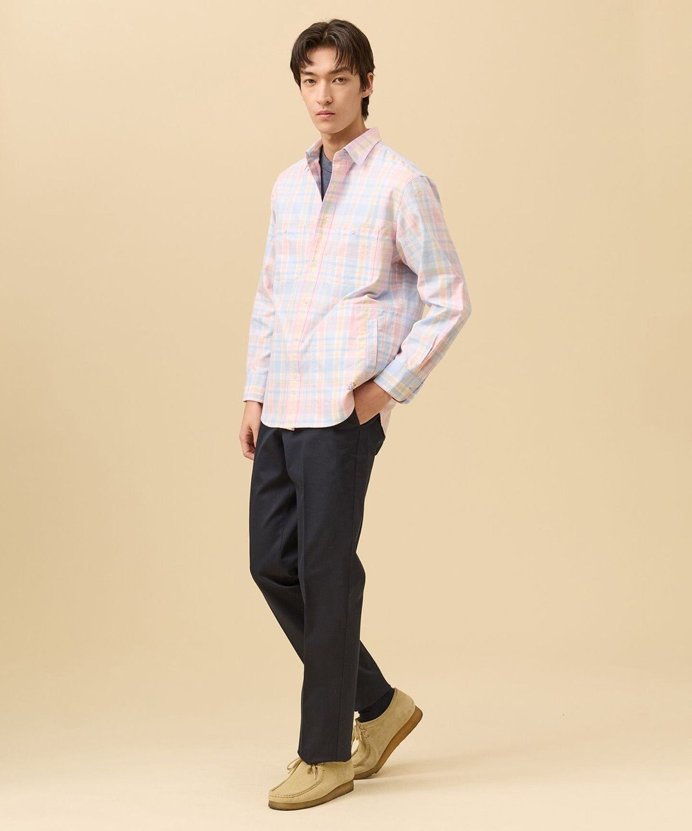 J.PRESS MEN オックスフォードマルチカラーチェック シャツブルゾン 