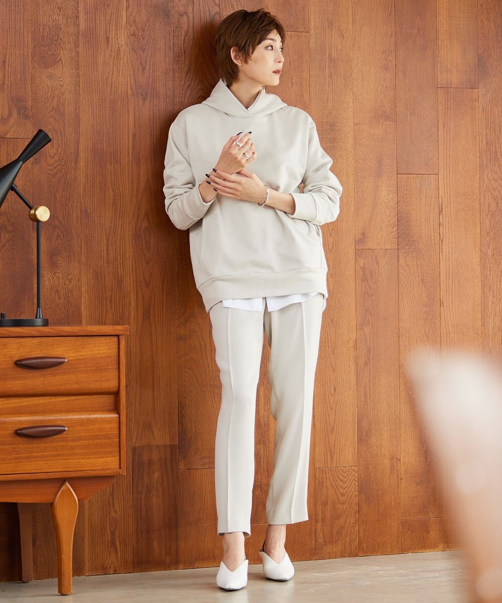 ICB 【洗える】 ライトダブルクロス ドロストパンツ 