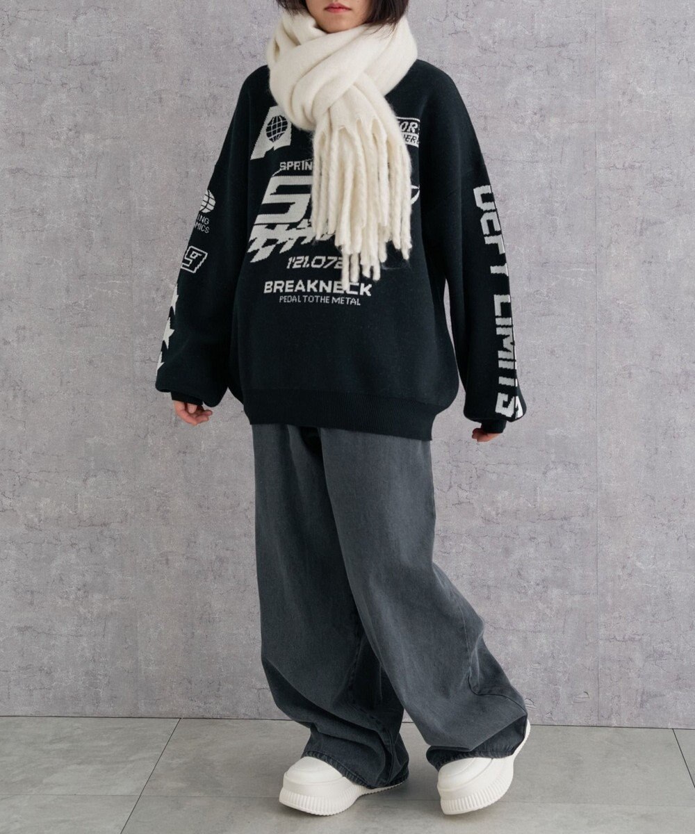 WEGO 【ユニセックス着用ITEM】ワイドフリンジストール 