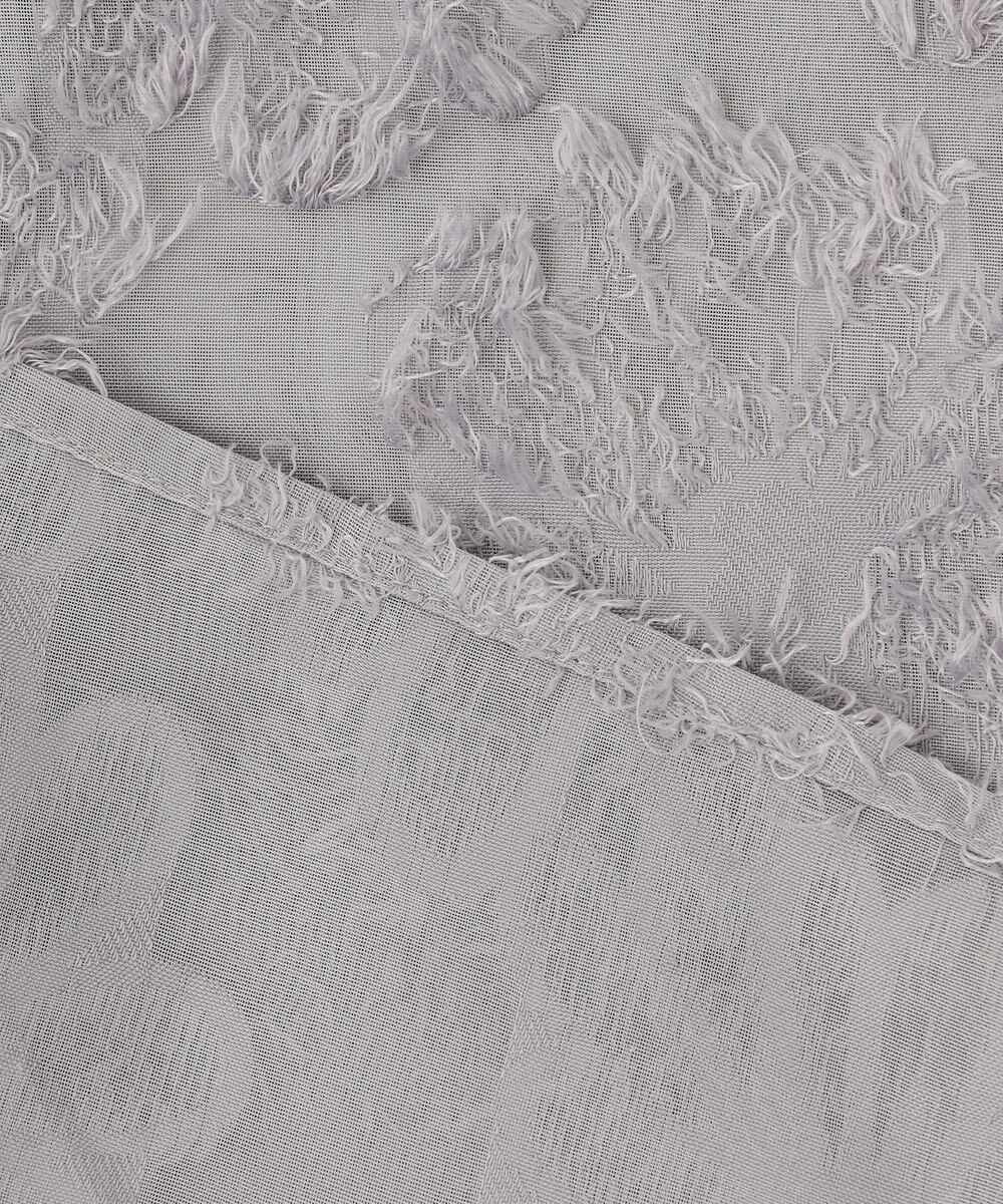 Feroux 【洗える】ジャカードフリルブラウス 