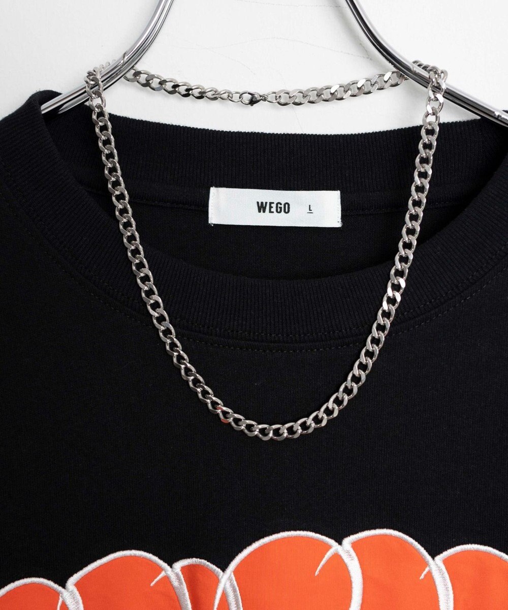 WEGO 【SETITEM】アクセ付きグラフィックロンT 