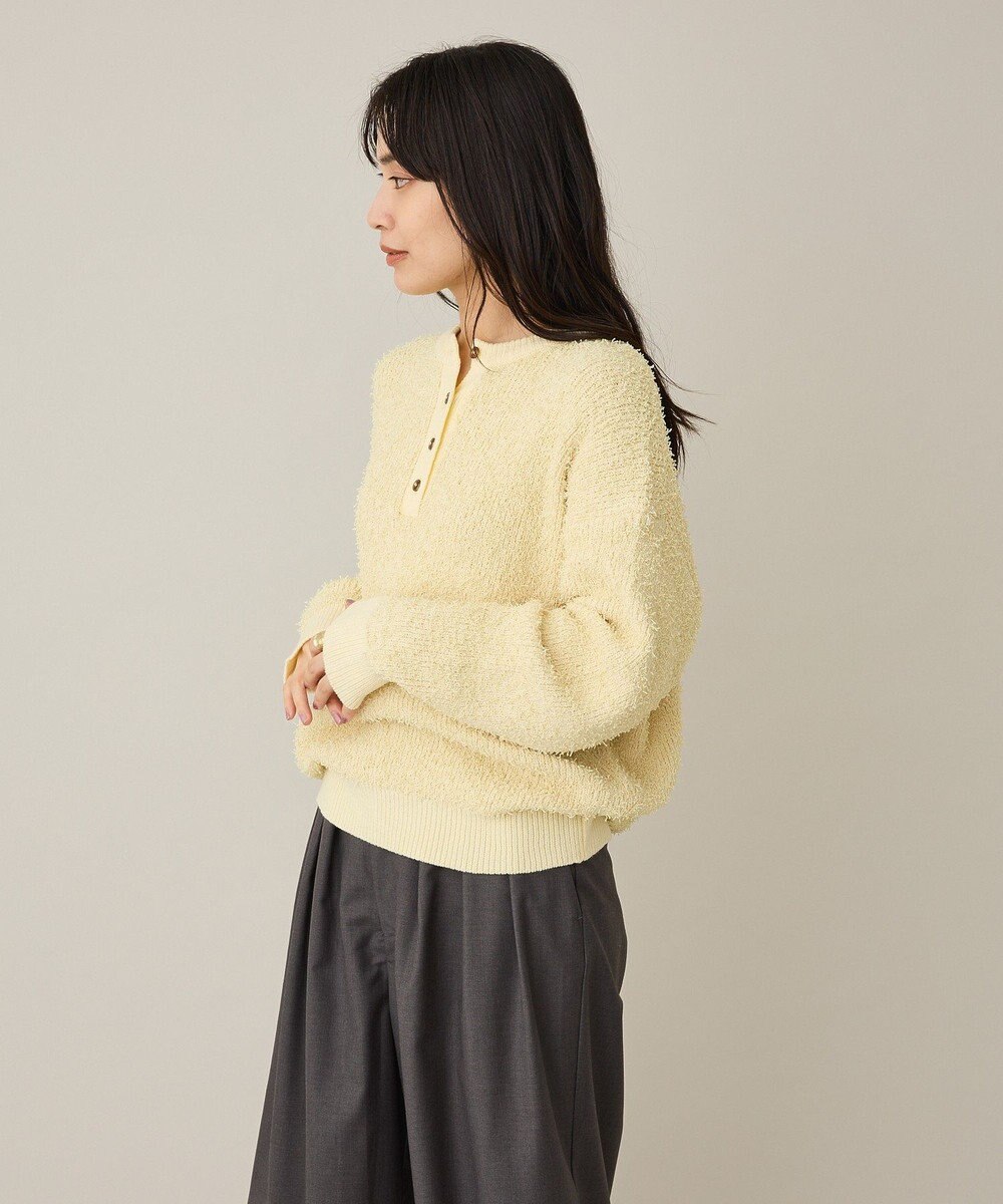 CRAFT STANDARD BOUTIQUE ネップヘンリーネックニットプルオーバー 