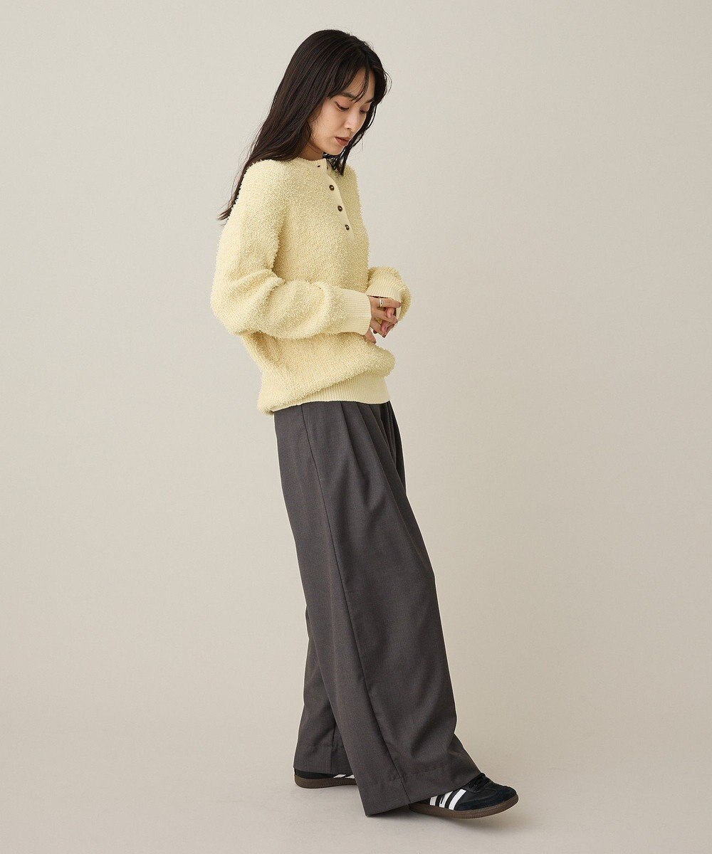 CRAFT STANDARD BOUTIQUE ネップヘンリーネックニットプルオーバー 