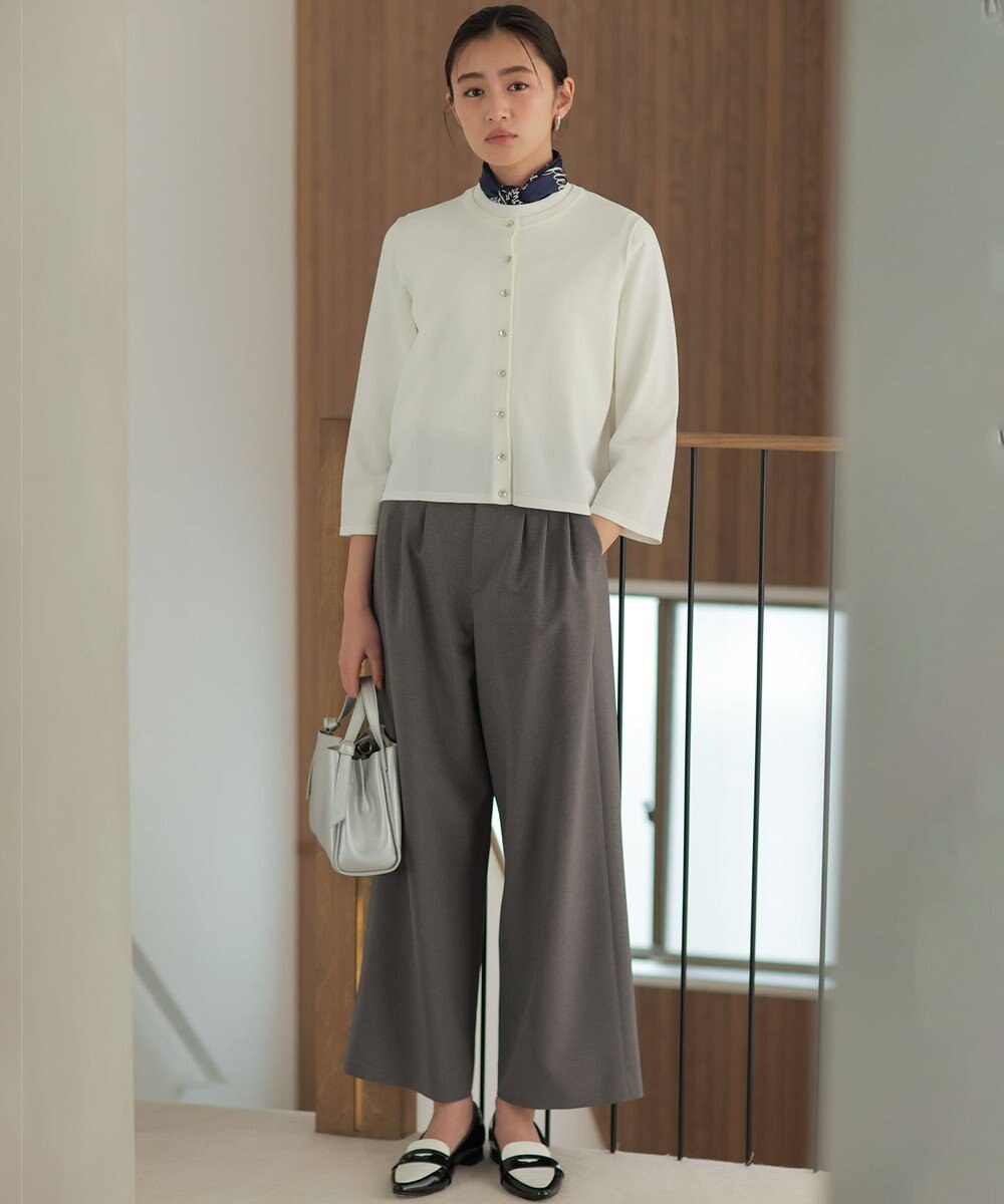 組曲 S マイラックカラー 6分袖 ニット 