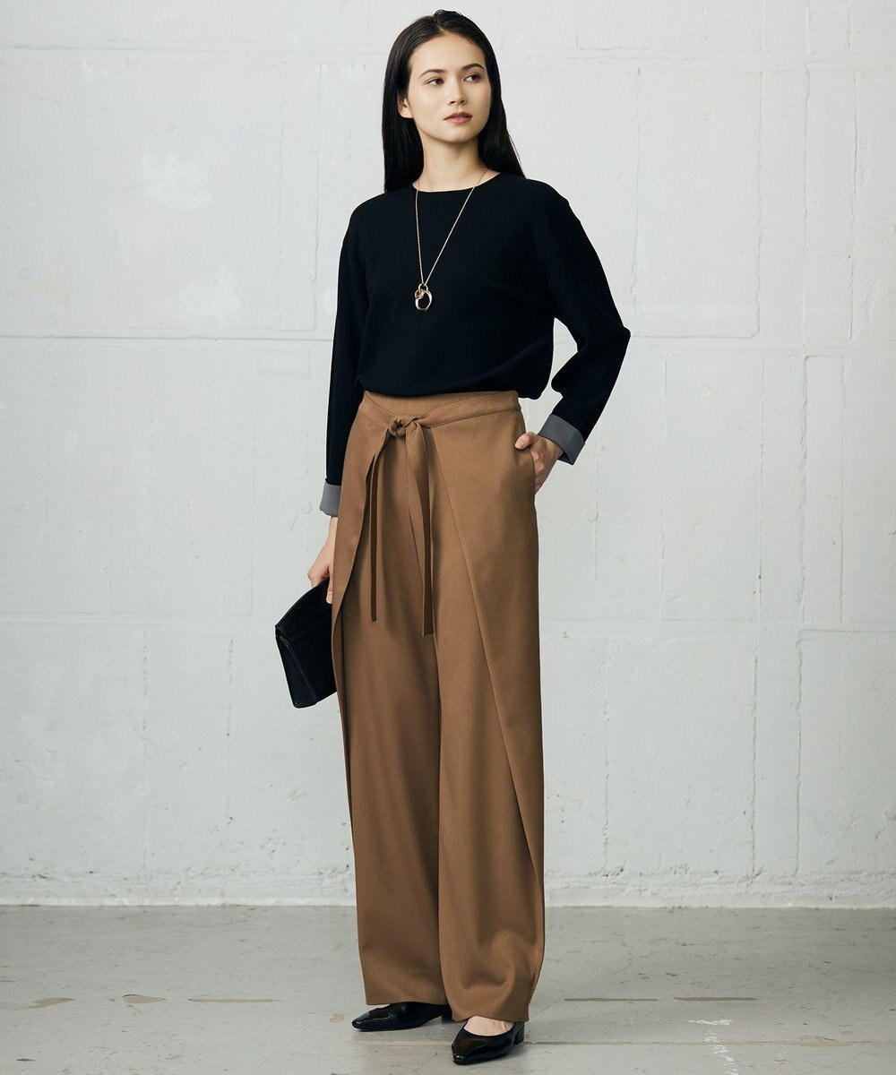 自由区 L 【カタログ掲載】レーヨンストレッチベーシックシルエット ニット 