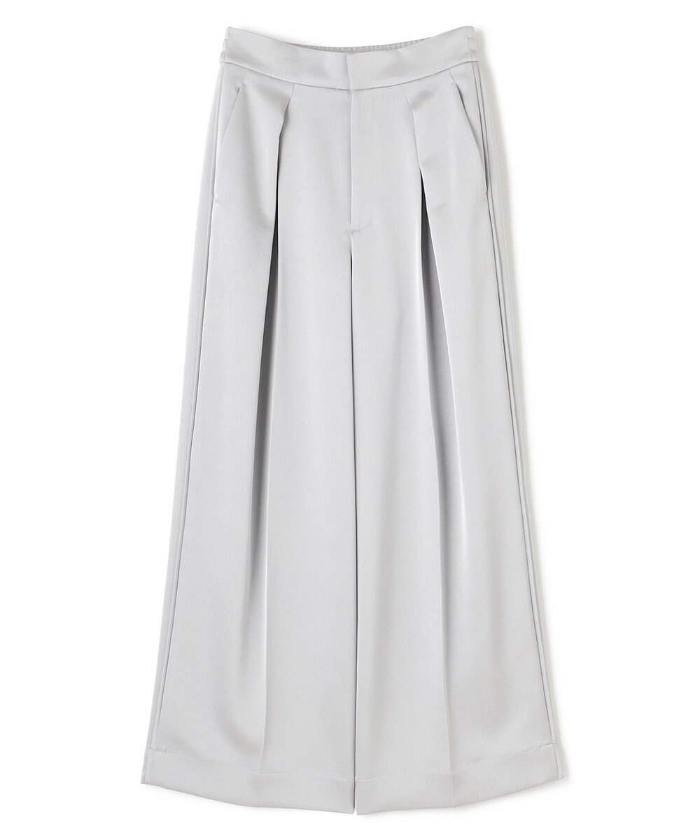 uncrave シャイニーダブルサテン ワイドパンツ 