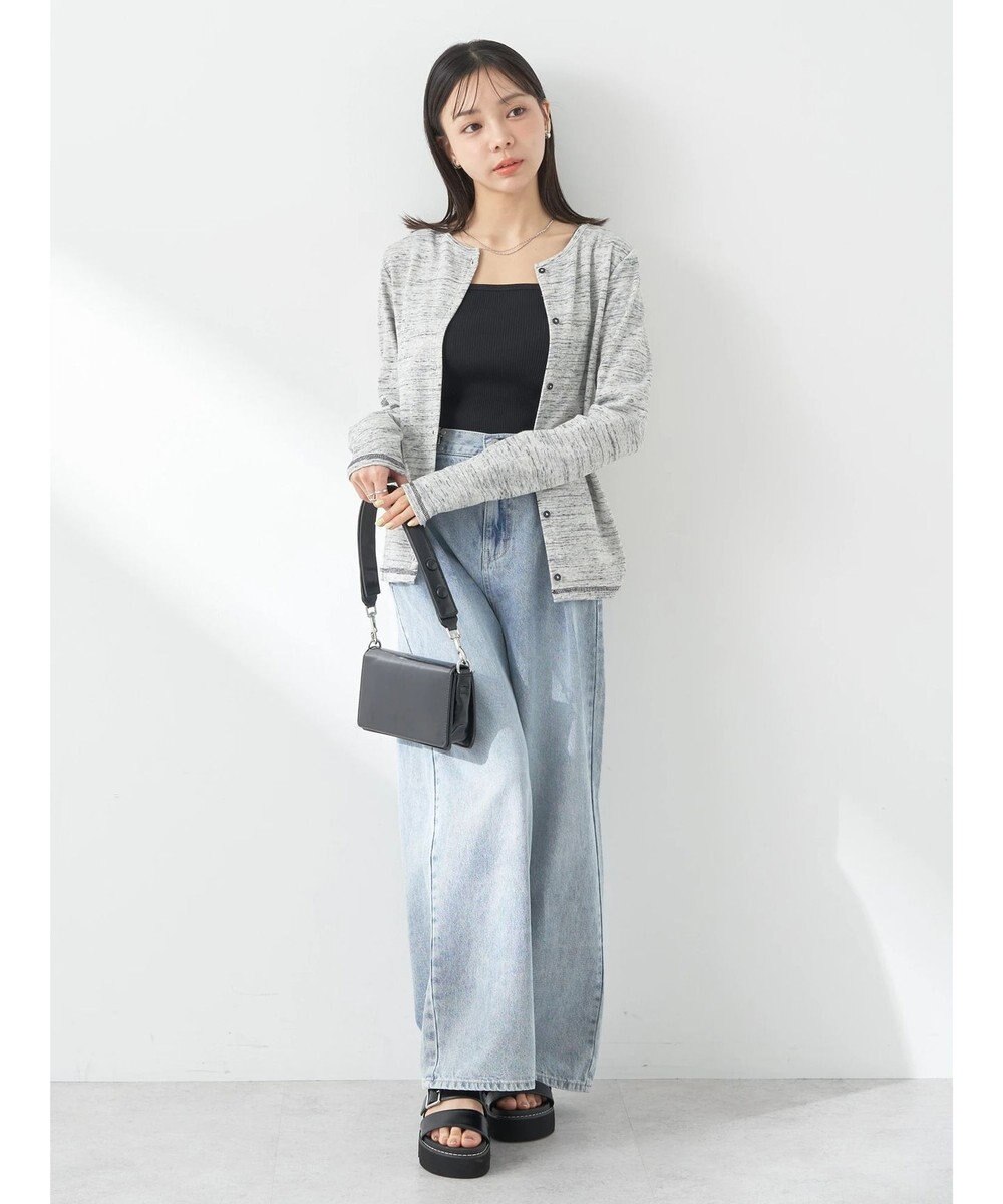 earth music&ecology メランジリブカーディガン（ｇｒａｙ） 