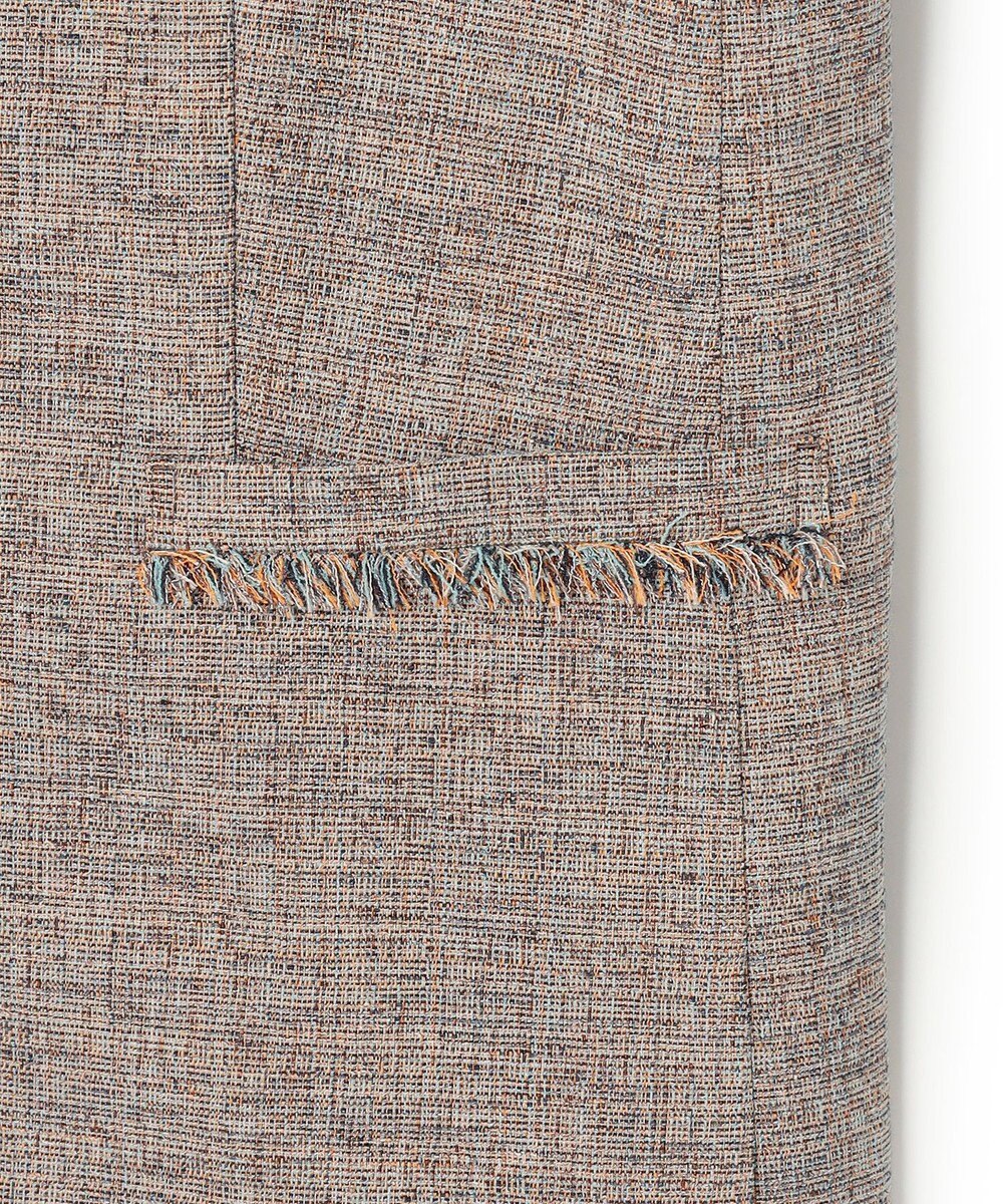 23区 【先行予約】リネンライクブッチャー フリンジノーカラージャケット 