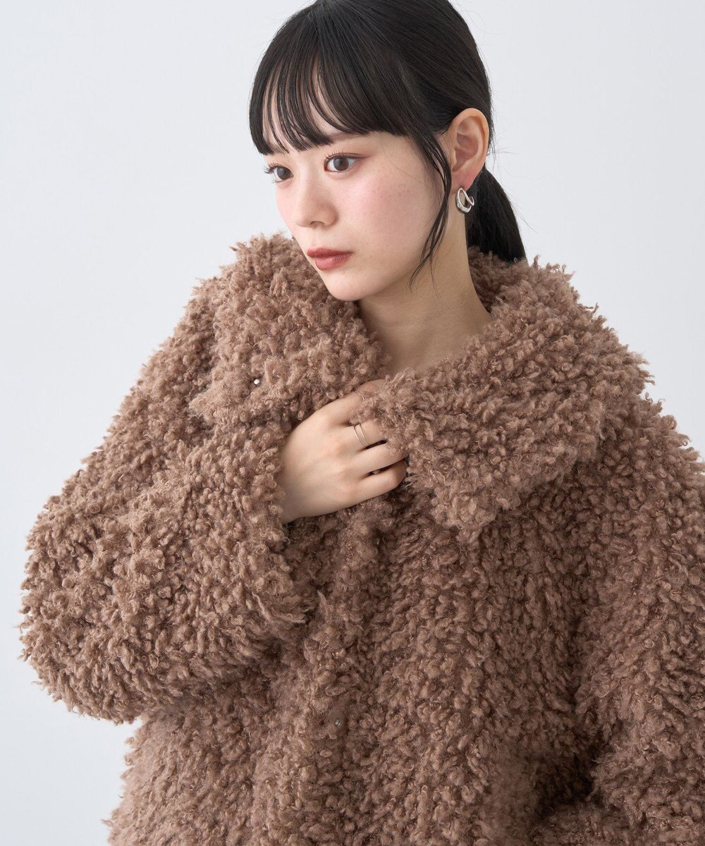 earth music&ecology プードルファーショートブルゾン 