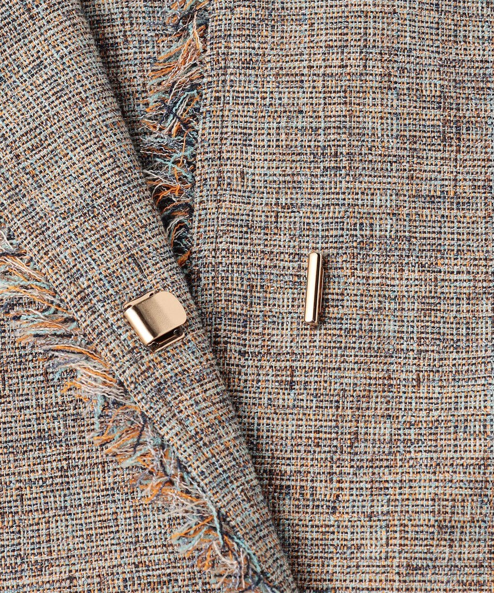 23区 【先行予約】リネンライクブッチャー フリンジノーカラージャケット 