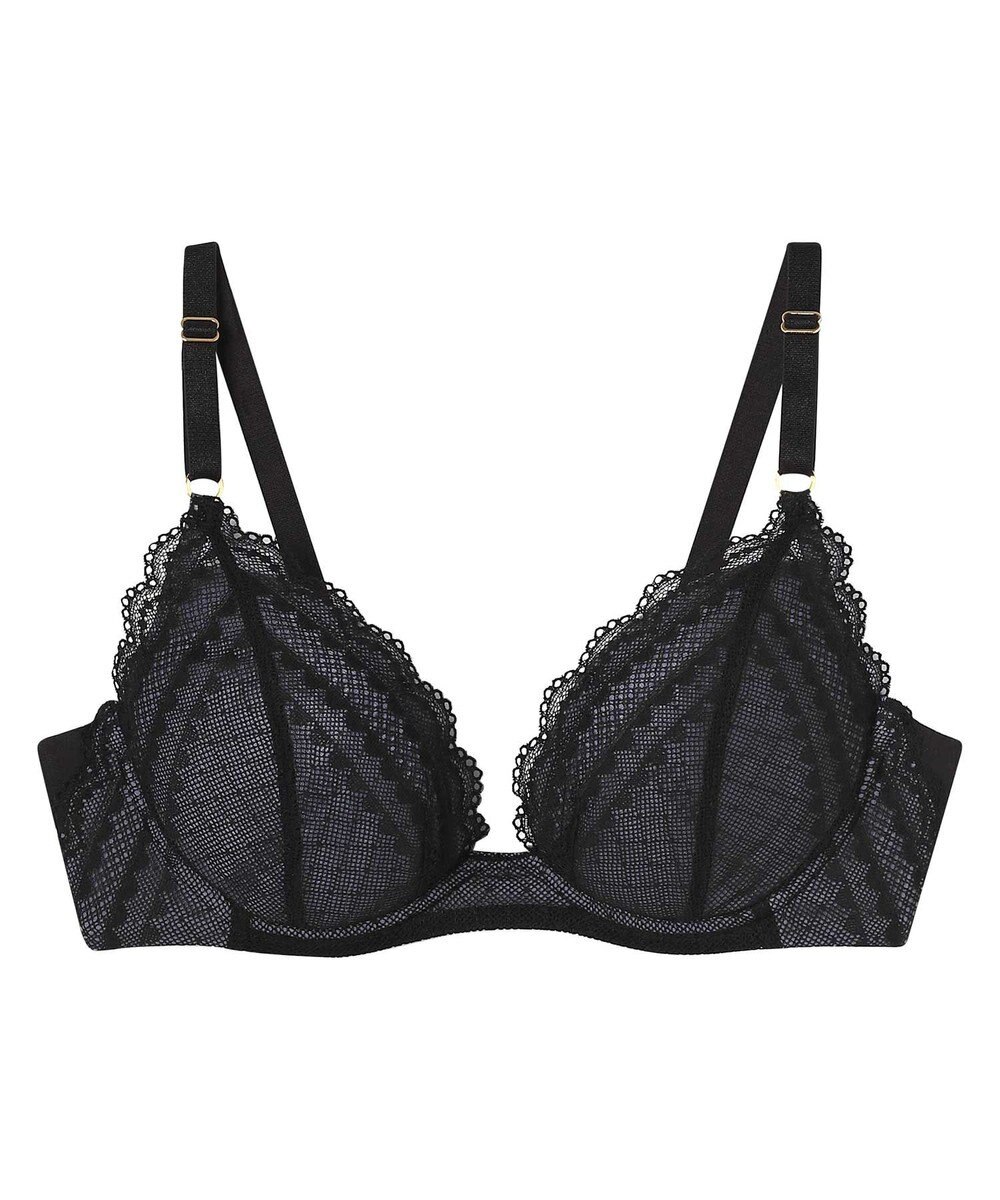 une nana cool リニューアル【綿混】ビタードットコットン 3/4カップブラ 