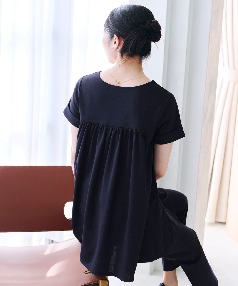 Tiaclasse 【UVカット・吸水速乾】 “きれい見え” バックフレアチュニック 