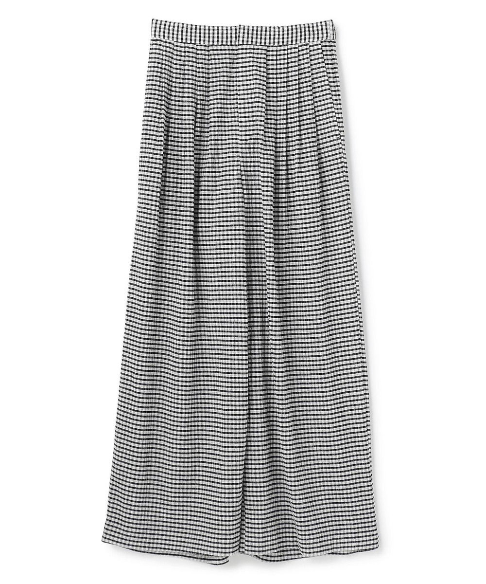 uncrave ギンガムチェック ワイドパンツ 