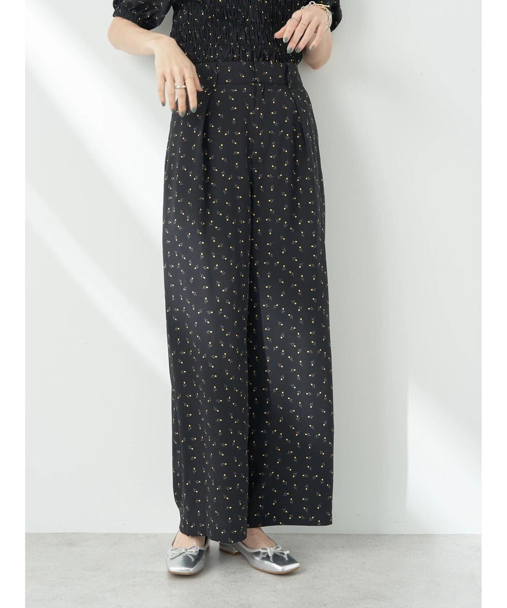 earth music&ecology 花柄ワイドパンツ 
