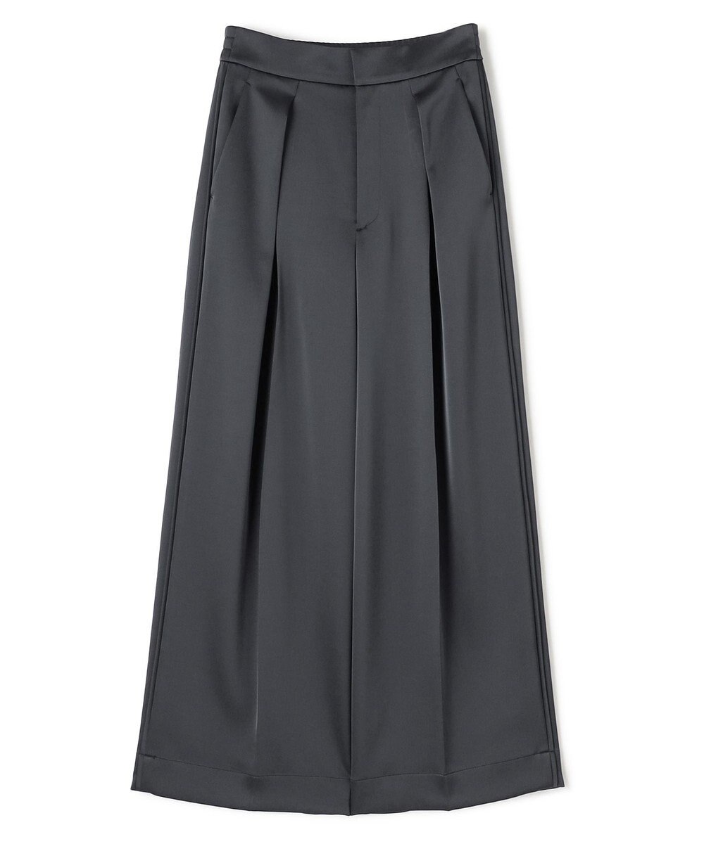 uncrave シャイニーダブルサテン ワイドパンツ 