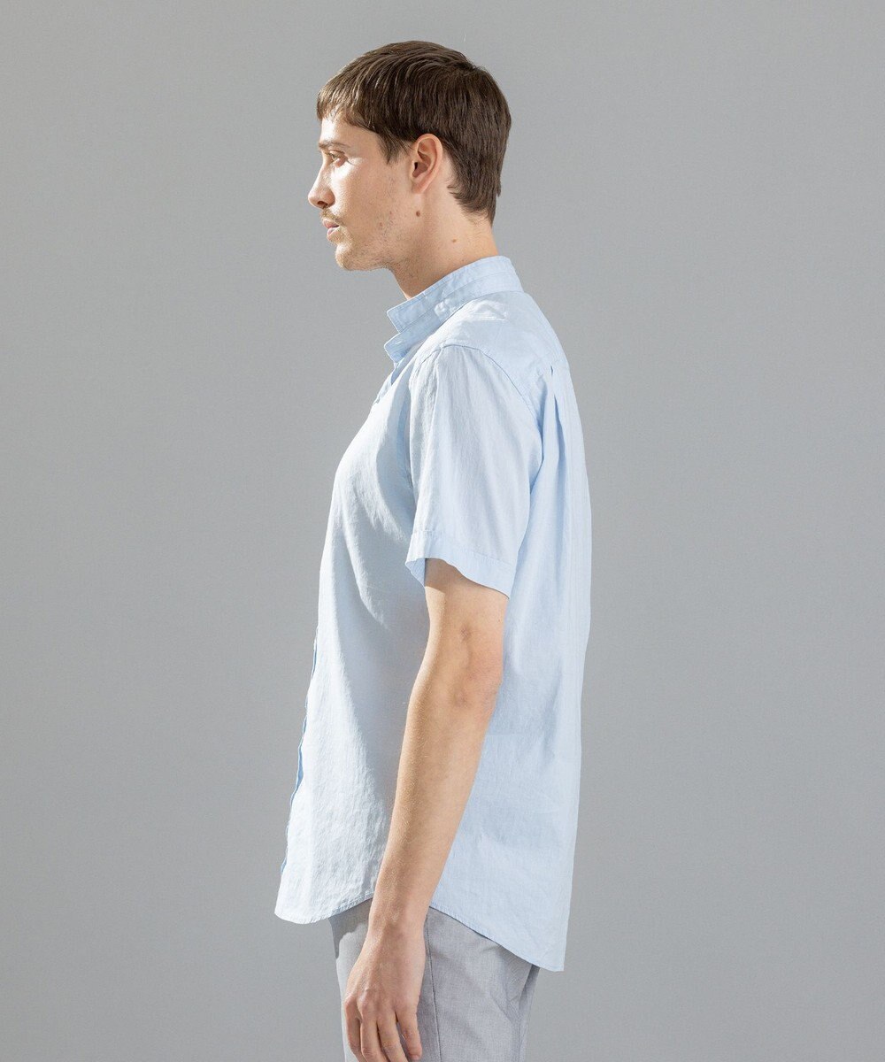 JOSEPH HOMME リネンストレッチブロード 　ウィングカラー半袖シャツ 