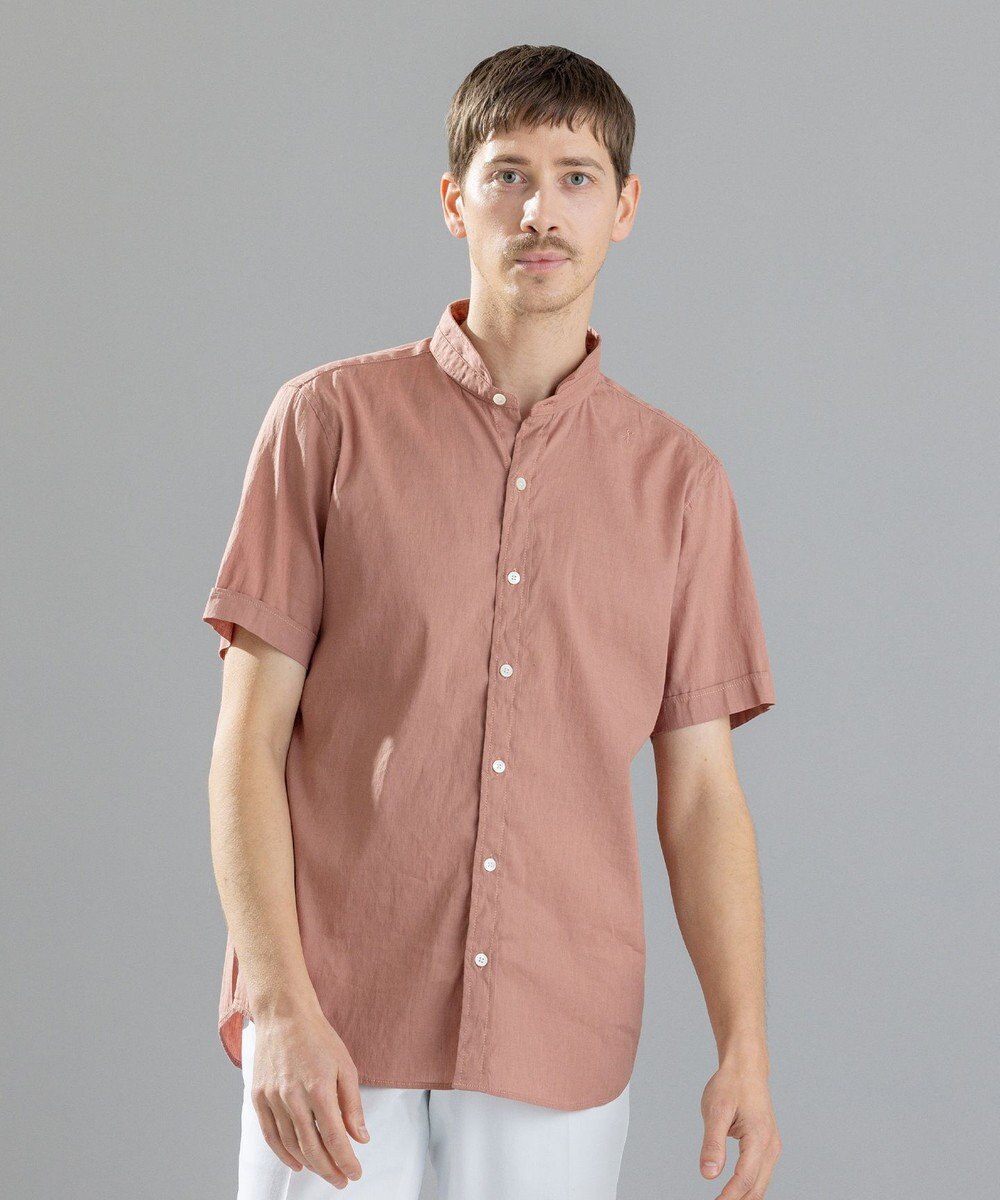 JOSEPH HOMME リネンストレッチブロード 　ウィングカラー半袖シャツ 