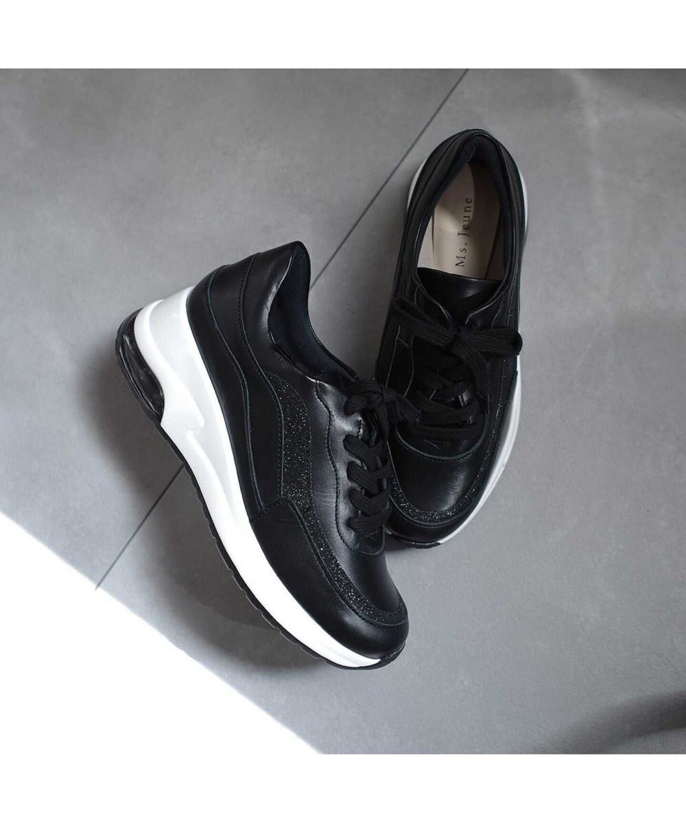 Pointer 日本製 本革厚底スニーカー 