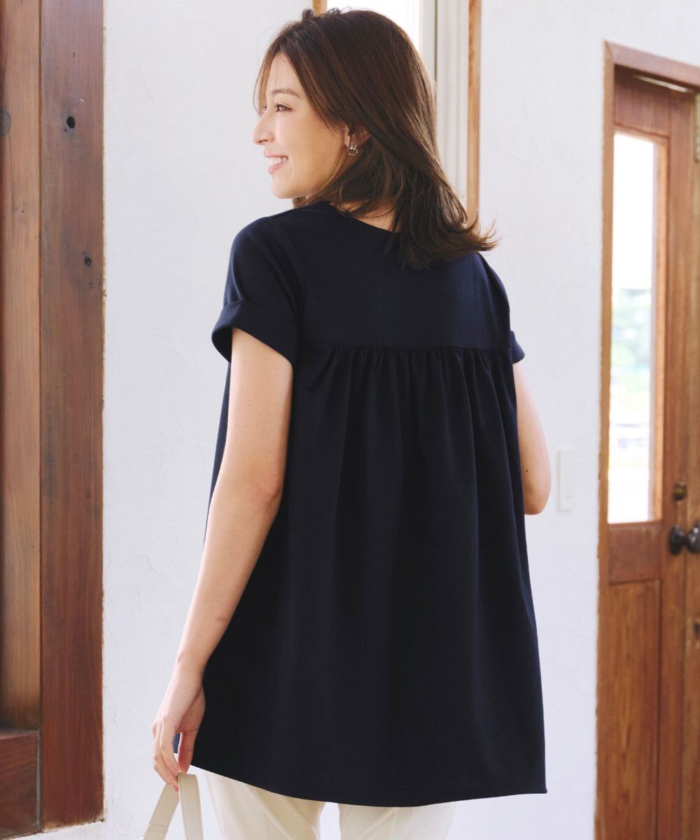 Tiaclasse 【UVカット・吸水速乾】 “きれい見え” バックフレアチュニック 