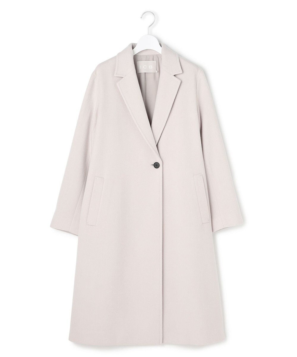 ICB L ウールカシミヤメルトン チェスターコート 