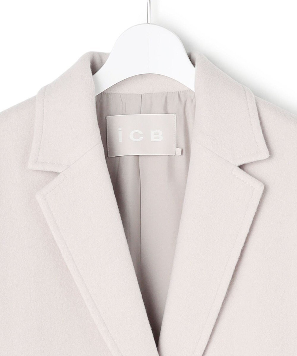 ICB L ウールカシミヤメルトン チェスターコート 