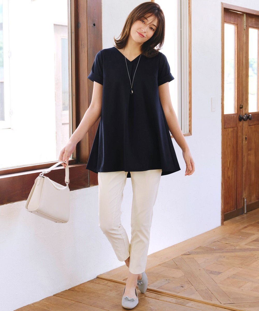 Tiaclasse 【UVカット・吸水速乾】 “きれい見え” バックフレアチュニック 