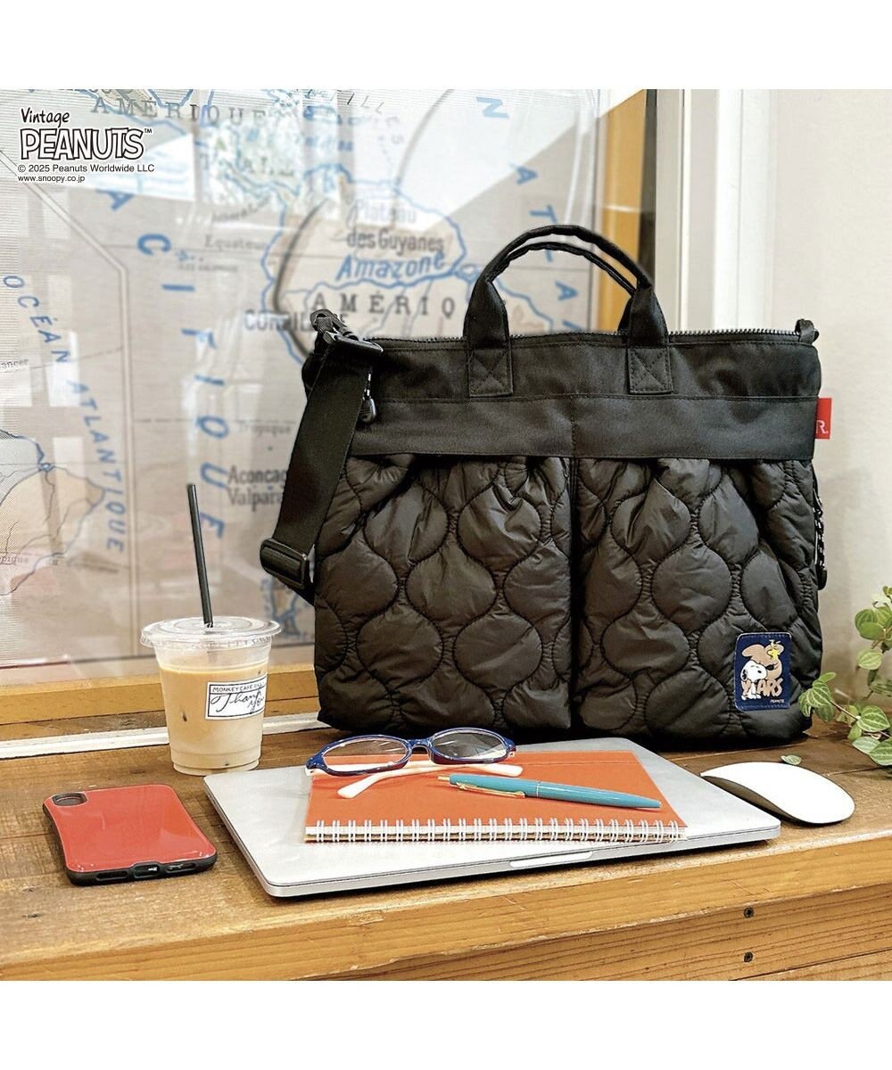 ROOTOTE 8456【スヌーピー】IP.A4アーキャトルワイド.パフ.ピーナッツ-0R 