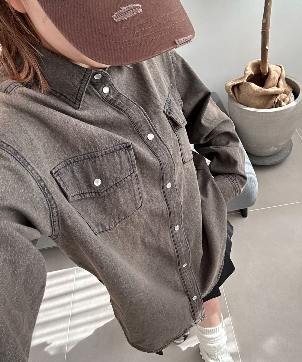 WEGO デニムウエスタンBIGシャツ 