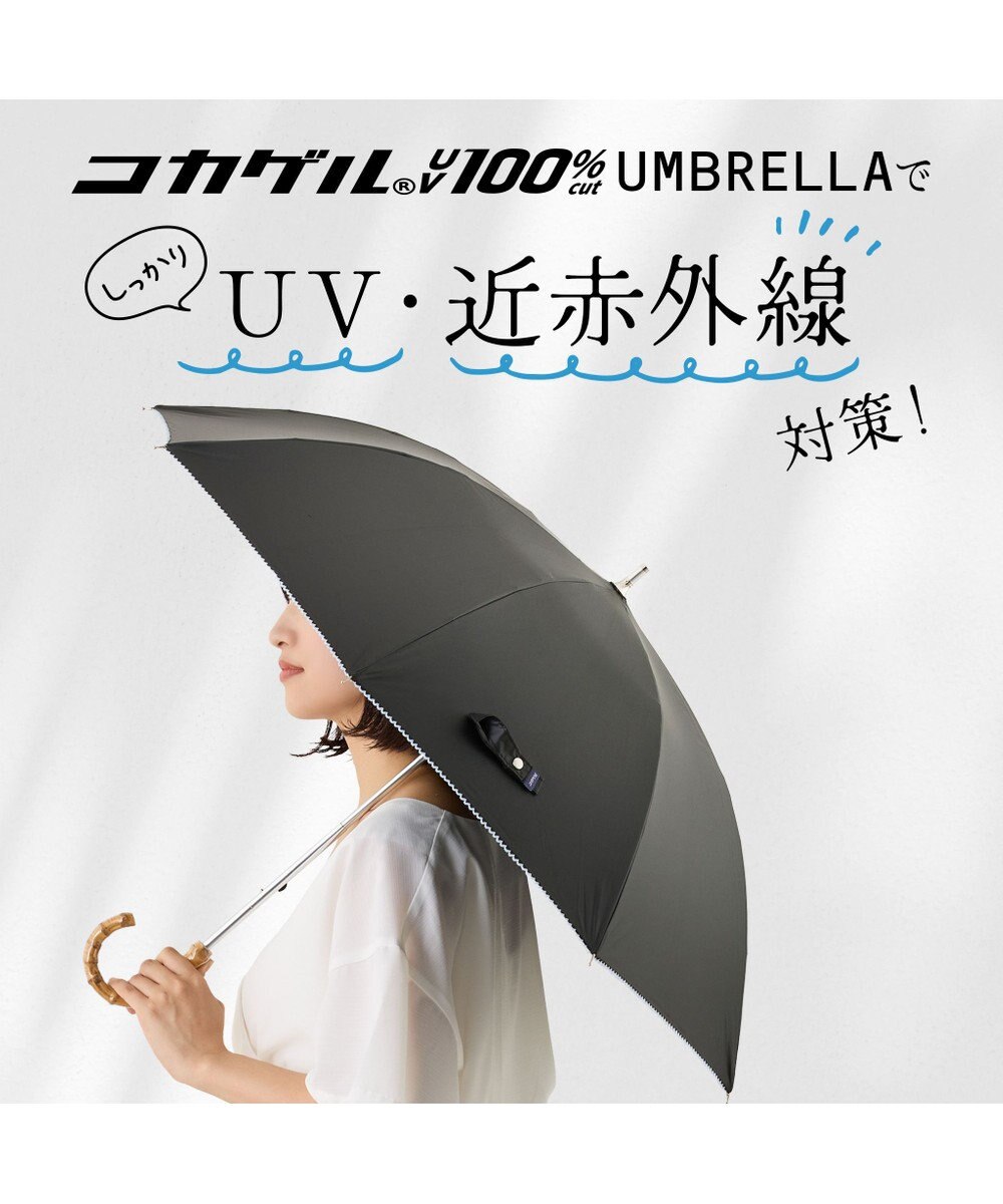 ATRENA 体感-10℃コカゲル晴雨兼用 スライド式ロングアンブレラ 