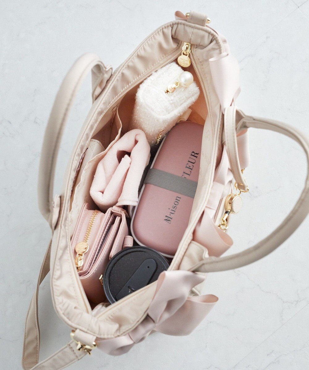 Maison de FLEUR EC限定ボリュームリボン2Wayトートバッグ 