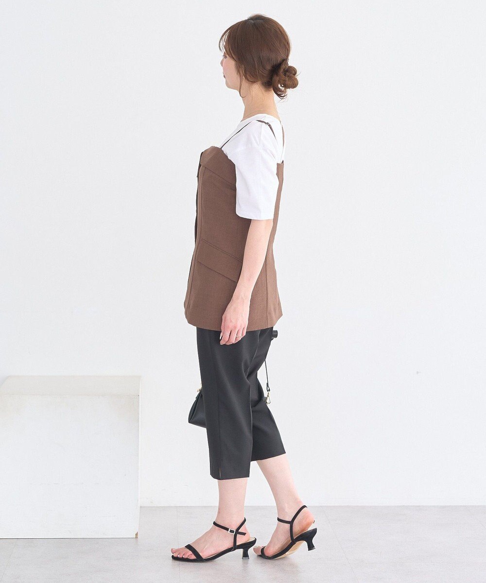 earth music&ecology 【セットアップ対応】フラップボタンビスチェ 