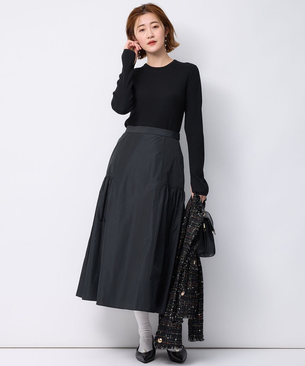 23区 【洗える】ウーステッドウール リブ ニット 