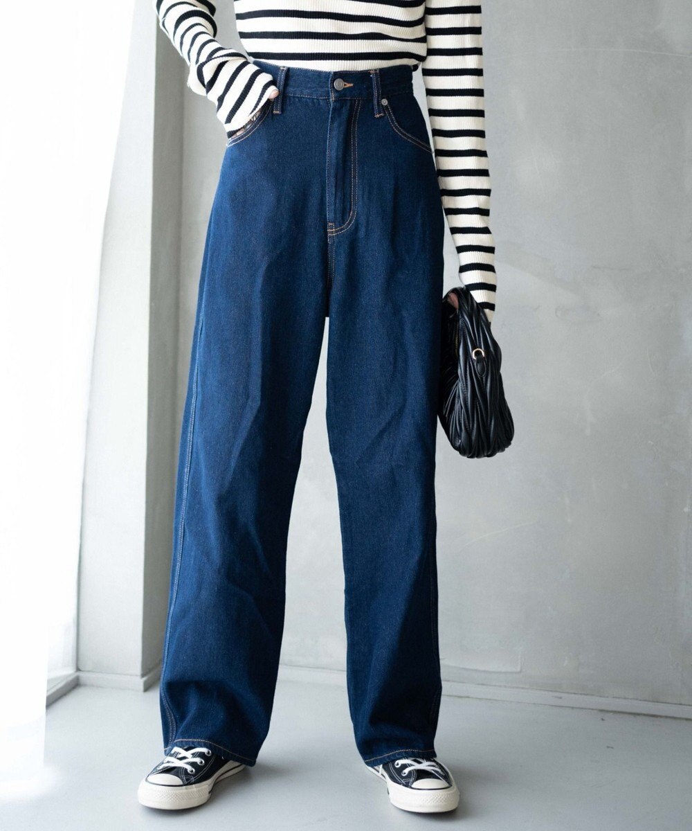 WEGO ルーズストレートデニムパンツ 