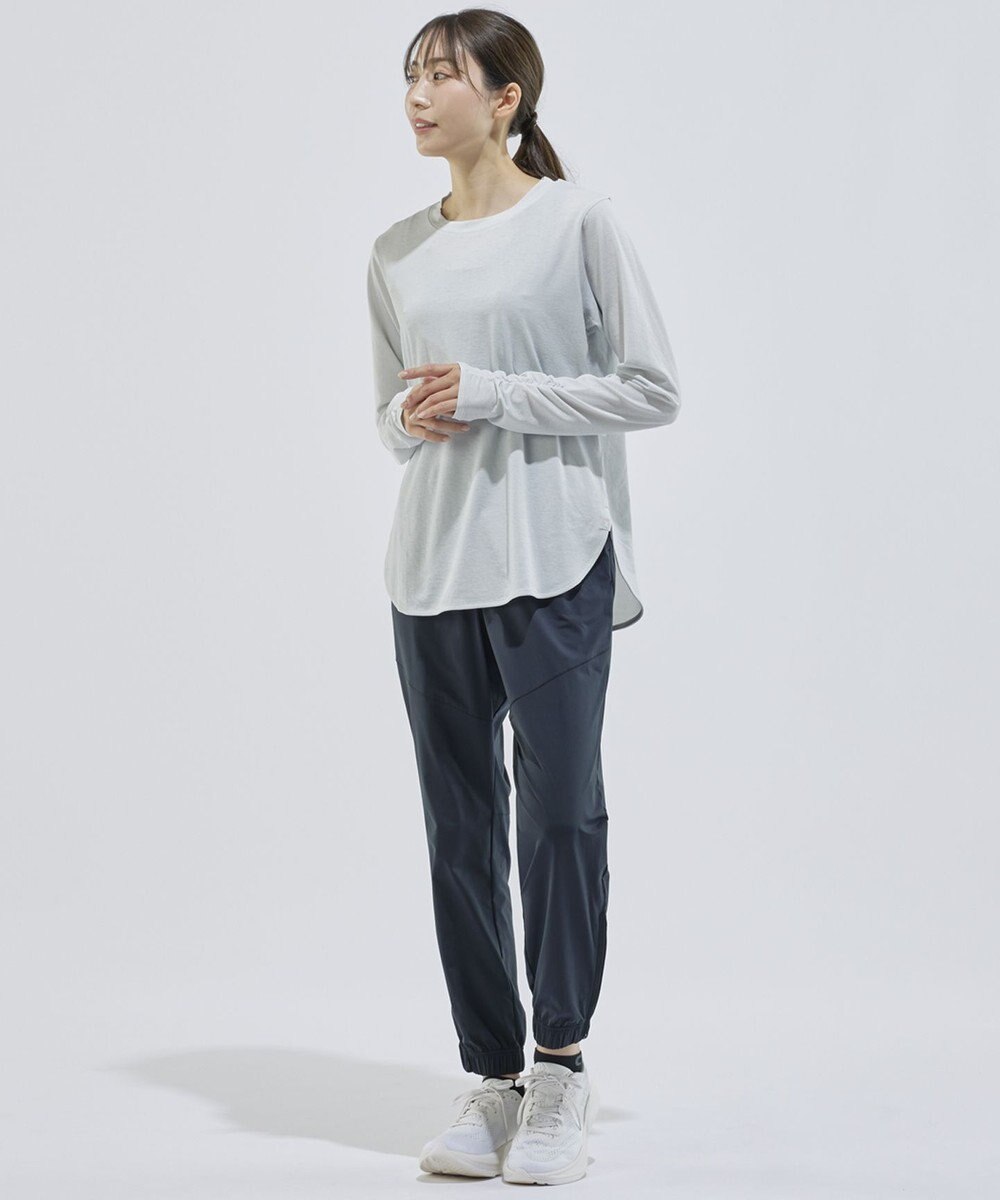 CW-X 【WOMEN】 CW-X ロングＴシャツ 梨地素材 薄手 シアー感 スポーツウェア 長袖 レディース DLY129 /ワコール 