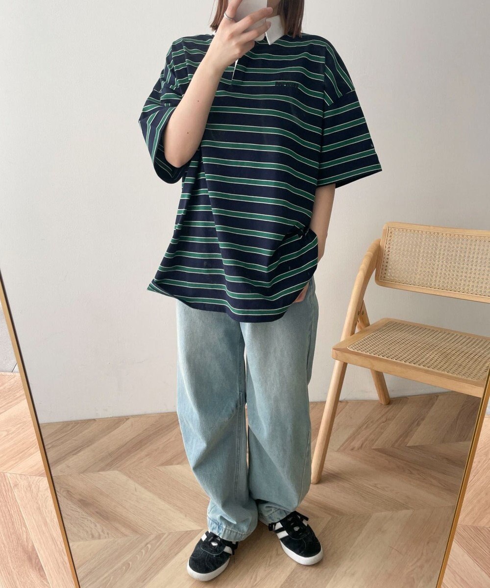 WEGO ボーダーラガーシャツ 